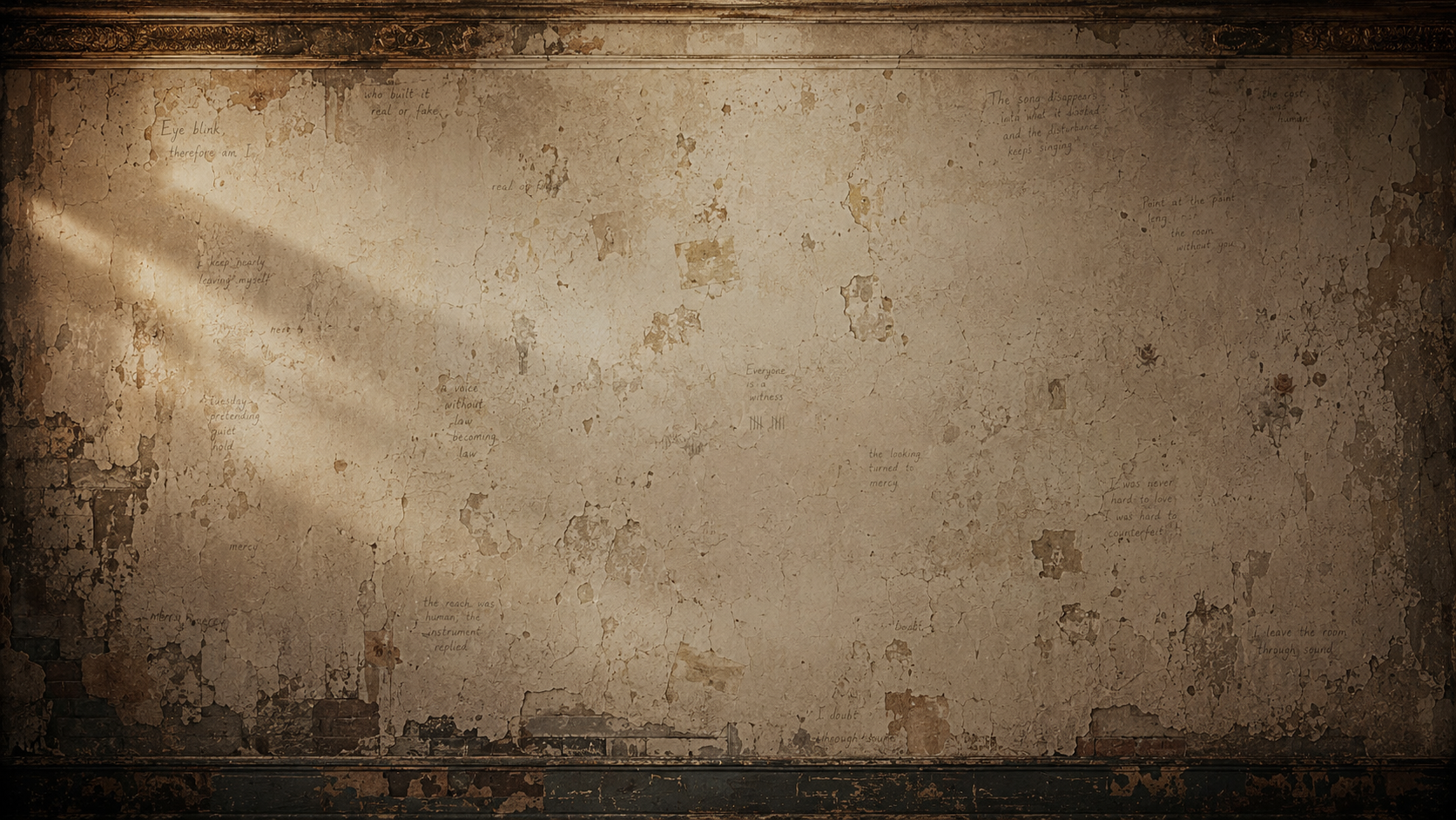 The handwritten wall